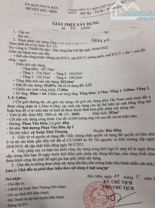 Bán đất mặt tiền Phan Văn Hớn - tặng giấy phép 1 hầm 4 tầng; khu vực có thể xây cao hơn - 3