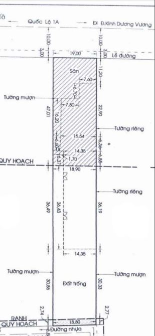 Cần bán xưởng 2000m2 Quốc Lộ 1A Bình Tân 19x110m thổ cư công nhận 1400m2 giá 60 tỷ