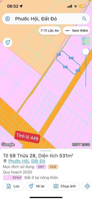 Khu Phước Hải Second Home – Tỉnh lộ 44B- Phước Hội – Đất Đỏ- BRVT  – DT 531m2(15.2x35m-100 - 3