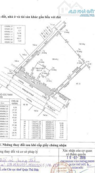 Xuất cảnh cần Bán gấp Nhà 3 mặt tiền Ngô Chí Quốc 40x50m.Cn 2300m2. Giá đầu tư chỉ 40tr/m2