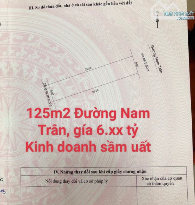 Nhà Cấp 4 mặt Tiền Nam Trân Đường 33m đối diện cổng Bến xe. vị Trí Kinh doanh sầm Uất: