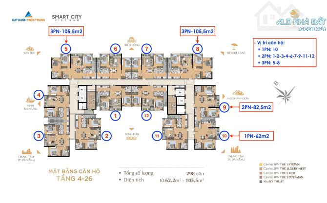 Suất nội bộ giá CĐT giỏ hàng căn hộ cao cấp ven biển Mỹ Khê - view sông Hàn, view biển - 1