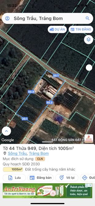 Bán 1 sào đất đẹp tại Trảng Bom-Đồng Nai