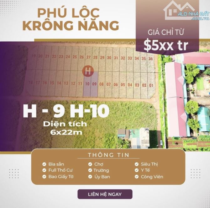 Bán gấp 2 lô KDC Phú Lộc - Krong Năng - 2