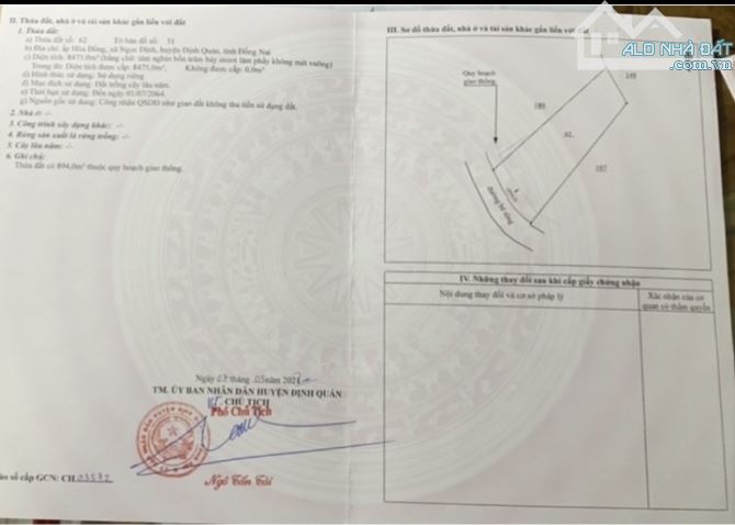 Bán Đất vườn xã Ngọc định huyện định quán tỉnh Đồng Nai