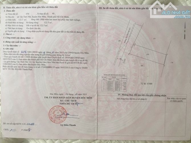 Cần bán lô đất của mình tại chợ đầu mối Hóc Môn giá 600 triệu