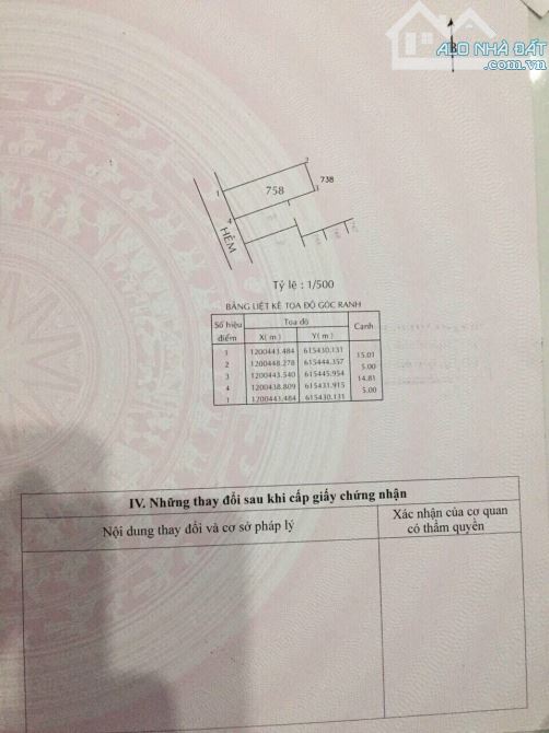 Bán Đất hẻm 4 , hẻm lớn đường 100A ,phường tân phú Q9 - ngang 5m - 3