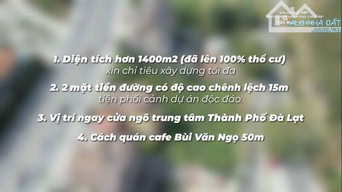 Cần bán lô đất mặt tiền đường 3/4,P3, tp Đà Lạt. 1395m² - 185ty. Xây khách sạn 5 sao - 7