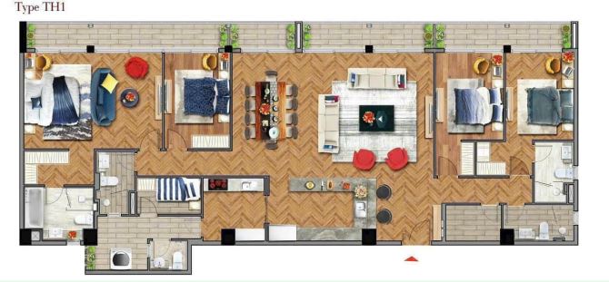 Bán 𝑷𝒆𝒏𝒕𝒉𝒐𝒖𝒔𝒆  Midtown Phú Mỹ Hưng, Quận 7, Hồ Chí Minh diện tích 250m2 24 tỷ - 2