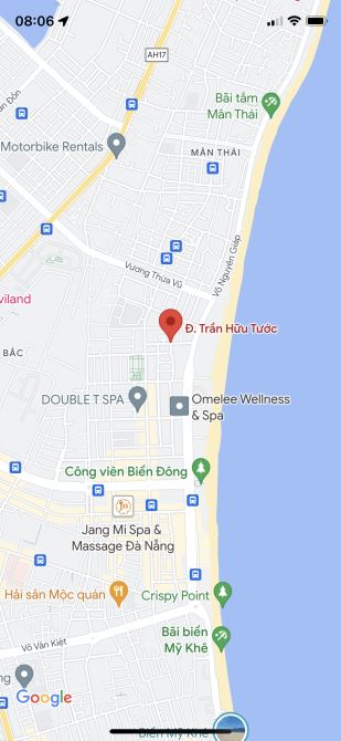 Bán đất biển mặt tiền đường Trần Hữu Tước, P. Phước Mỹ, Q. Sơn Trà DT: 10x18m, Giá: 24 tỷ - 2