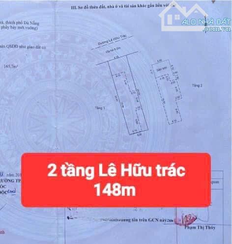 BÁN NHÀ 2 TẦNG MẶT TIỀN LÊ HỮU TRÁC AN HẢI ĐÔNG SƠN TRÀ