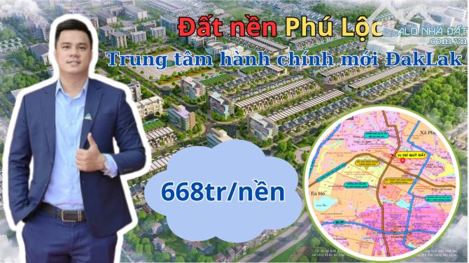 Đất nền sổ đỏ Trung tâm hành chính phía Đông Thành phố mới Buôn Hồ