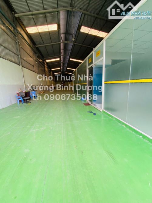 Kho xưởng 600m² Mặt tiền đường cont nền epoxy Thuận An sản xuất làm kho