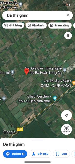 Cần bán đất 2mT kênh C3 Thạnh Lợi bến Lức 19544m2 giá 7 tỷ 8 hết đất SHR N.K.GỮI - 1