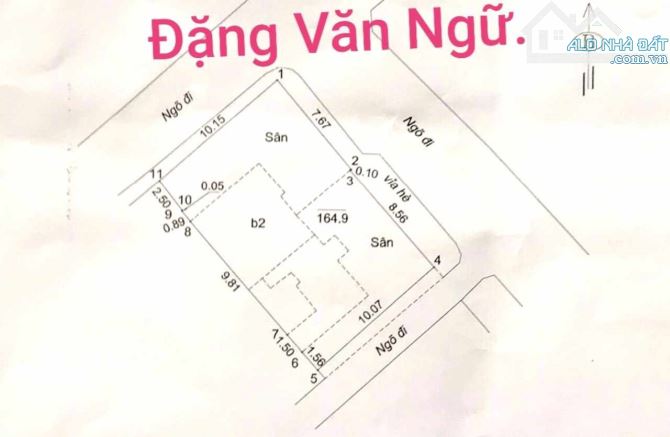 ⚜️ NHÀ PHỐ ĐẶNG VĂN NGỮ, ĐỐNG ĐA, LÔ GÓC 2 MẶT NGÕ Ô TÔ TRÁNH, 95M2 4T MT 9.5M, CHỈ 28 TỶ - 4