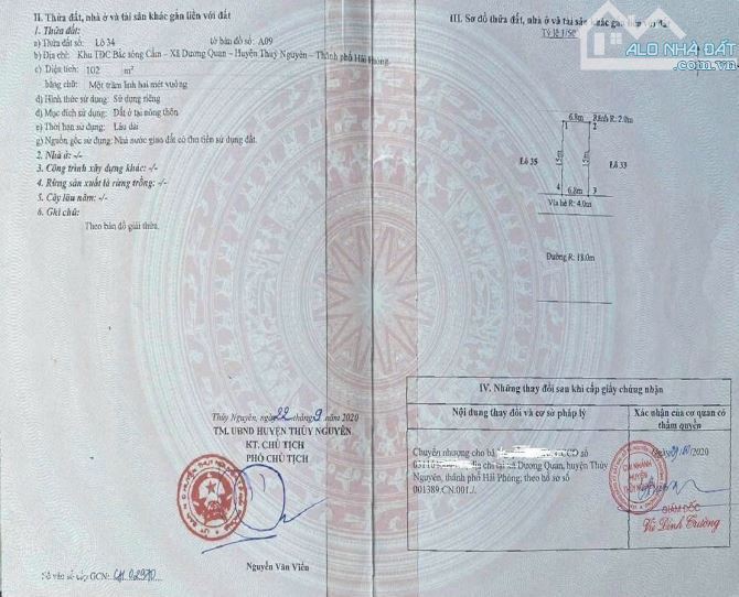 💥 Bán lô 34 A09 tái định cư khu A Bắc sông cấm - Thuỷ Nguyên -Hải Phòng