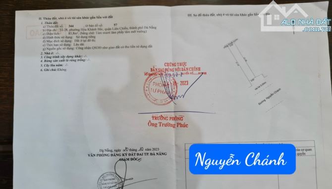 🔥 Bán đất tặng nhà mặt tiền đường Nguyễn Chánh . Trục đường kinh doanh sầm uất