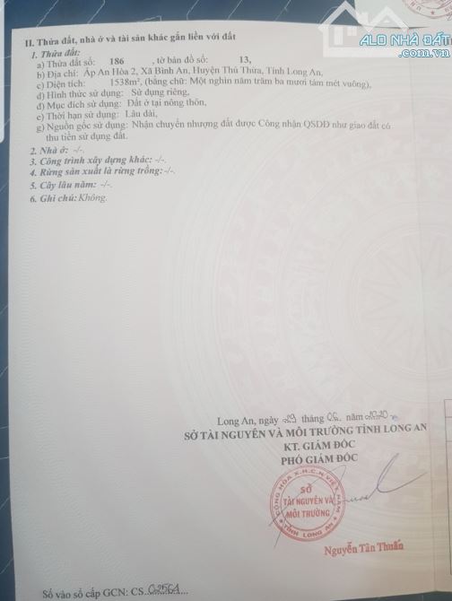 1538m2 thổ sát chợ thị trấn thủ thừa Long An 1,7 tỷ ( hàng rất ngộp) - 5