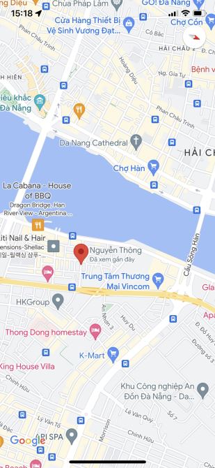 Bán đất 2 mặt tiền đường Nguyễn Thông, Sơn Trà, thông Sông Hàn. DT: 100m2, Giá: 10 tỷ - 1