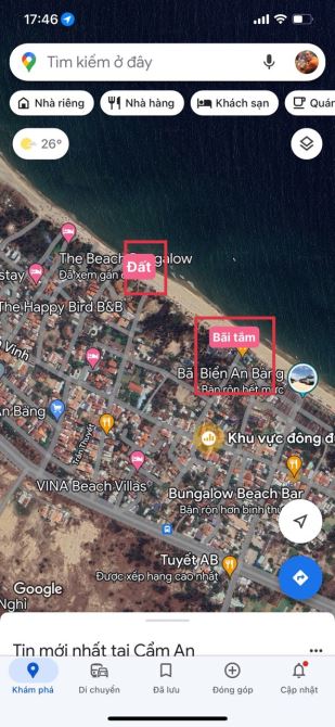 Bán 1087m2 đất VIEW BIỂN gần Bãi Tắm An Bàng - Gọi Đàm Tiến