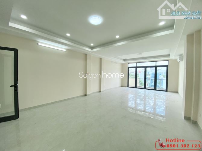 Tòa nhà mới xây 5 ầu trống suốt 400m2 - Thang máy, máy lạnh . Giá 50 triệu - 3