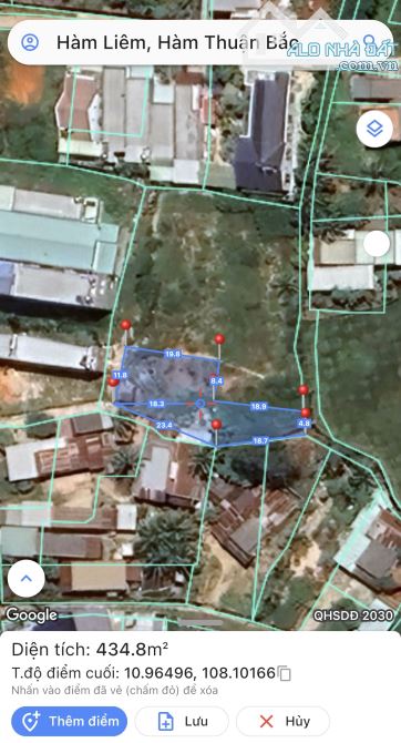 Bán gấp lô đất 432m2 mặt tiền đường Bê tông-xã Hàm Liêm - huyện Hàm Thuận Bắc, Bình Thuận - 1