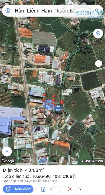 Bán gấp lô đất 432m2 mặt tiền đường Bê tông-xã Hàm Liêm - huyện Hàm Thuận Bắc, Bình Thuận - 2