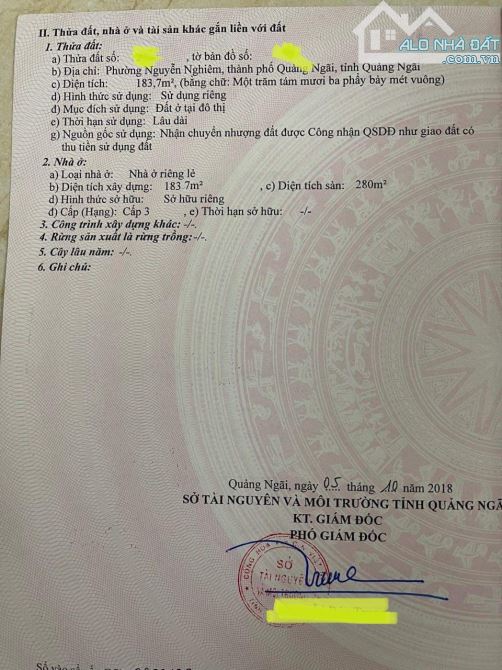 Bán Nhà Mặt tiền Hùng Vương ngay Ngã tư Chính TP Quảng Ngãi - 1