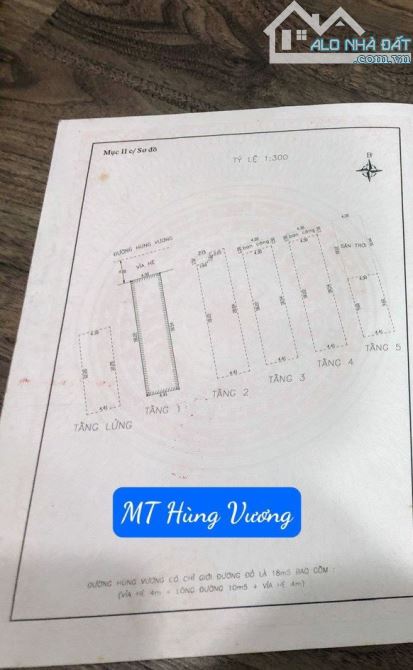 Bán nhà 5 tầng mặt tiền đường Hùng Vương . Quận Hải Châu - Tp. Đà Nẵng - Diện tích : 80m