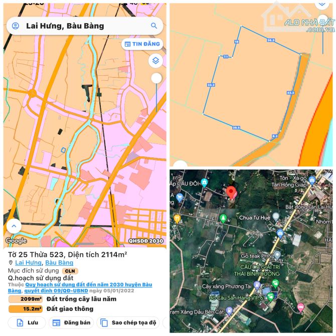 ✨ 2 SÀO VƯỜN TRÁI CÂY, 51.4M bám Mặt tiền đường, cách QL13 chỉ 1Km, chợ Bến Cát 3Km - 3 Tỷ - 4