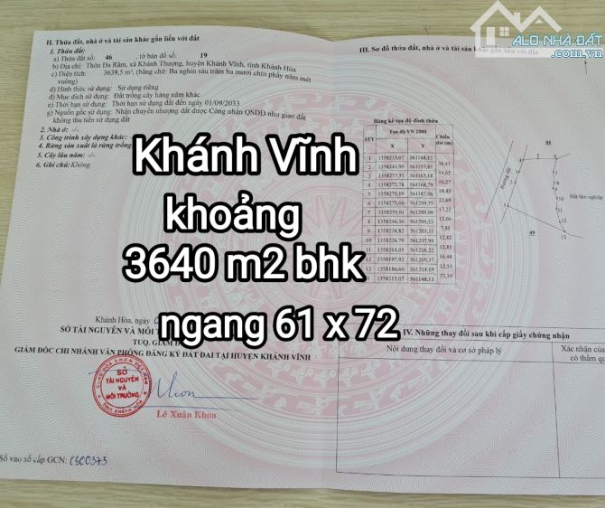 "BÁN ĐẤT VƯỜN KHÁNH THƯỢNG GIÁ RẺ (370 nghìn/m2), tổng 1,35 tỷ💮 📍 Cách QL27C 1,5km, cách - 1