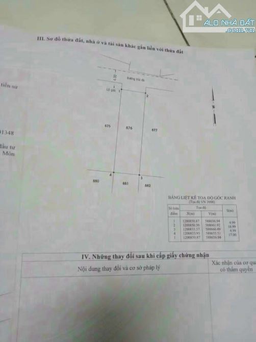 Cần bán gấp miếng đất ở Xã Xuân Thới Thượng - Hóc Môn giá 650tr