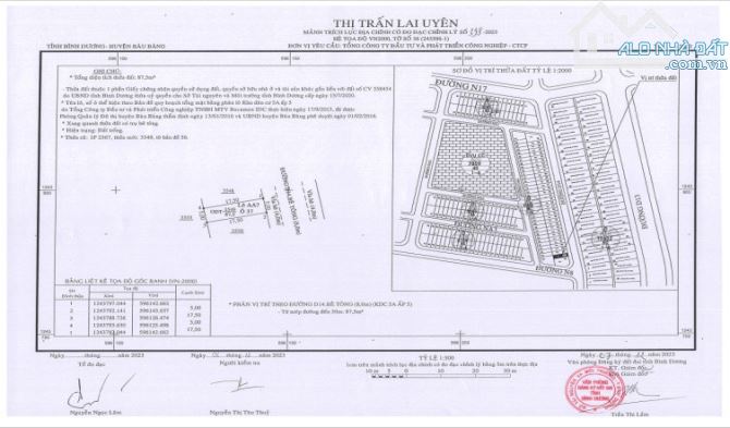 BÁN ĐẤT TÁI ĐỊNH CƯ NGAY MT D13 TT HÀNH CHÍNH BÀU BÀNG.DT 88M2 TC 100%, DÂN FULL, SHR - 2