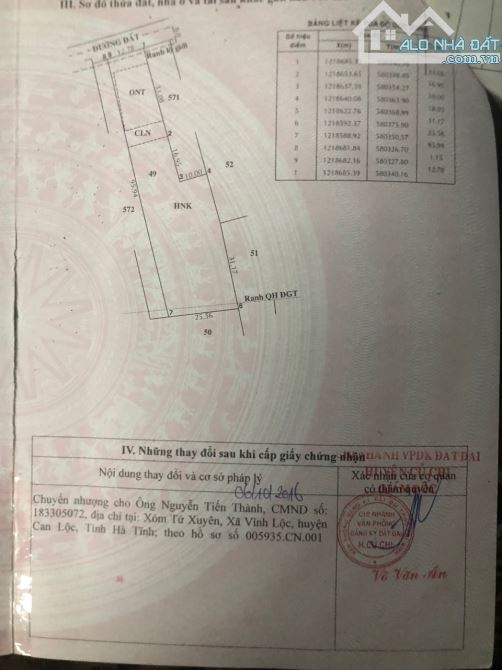 Cần bán đất mặt tiền đường bê tổng 1/ Bùi Thị Điệt xã Nhuận Đức 1969m2 300m2 thổ - 3