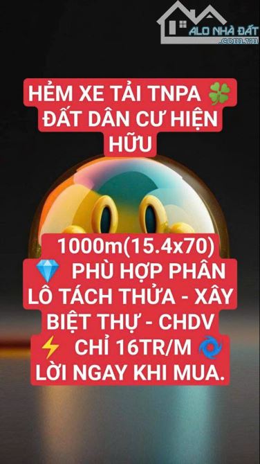 Chỉ 16tr/m- TĂNG NHƠN PHÚ A-Q9-1000M(15.5X70)Bank giữ 10ty bán 16T.Tiện xây CHDV, - 2