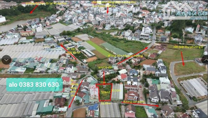 Cần bán lô đất đường Vạn Hạnh phường 8 thành phố Đà Lạt - 2