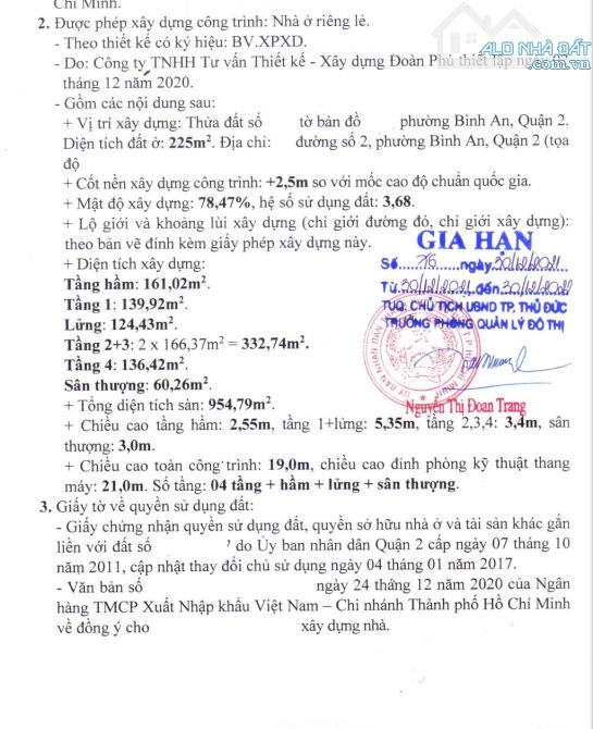 Bán đất có GPXD hầm 6 tầng khu Trần Não giá 53 tỷ TL - 2