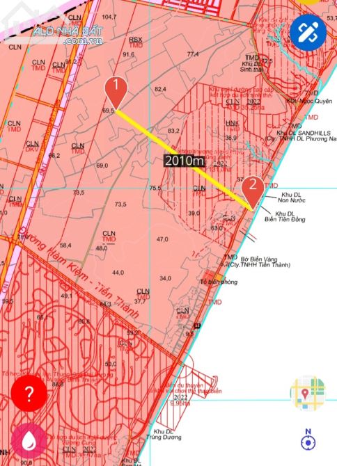 Cần tiền trị bệnh-Đất gần DT719B-Tiến Bình-Tiến Thành-Phan Thiết-DT 8,4 sào+1,2Ha