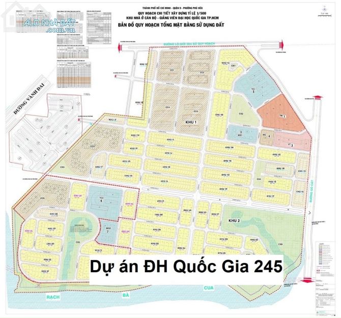 Chính chủ gửi bán đất dự án Đại Học Quốc Gia 245 đường Gò Cát và 882 phường Phú Hữu Q9