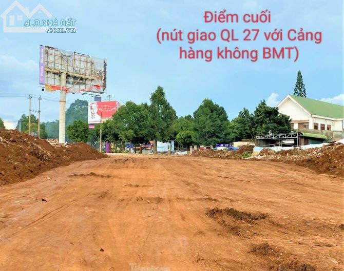 6m ĐẤT GÓC 2 MẶT TIỀN NGAY HẺM QL27-GẦN SÂN BAY BMT