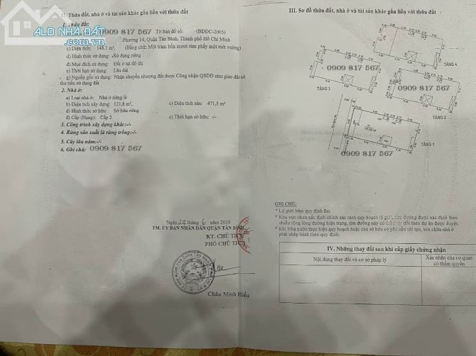 Quá ngộp bank, giá nào cũng bán Biệt thự khu Bàu Cát, 8x20 4 tầng sa hoa - 5