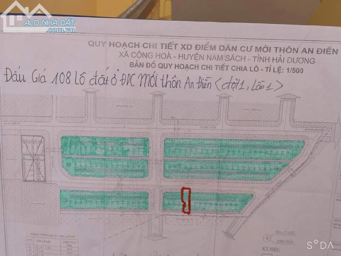 ☘️☘️☘️BÁN ĐẤT ĐẤU GIÁ AN ĐIỀN CỘNG HOÀ NAM SÁCH DIỆN TÍCH 90M2 GIÁ 1,4 TỶ - 1