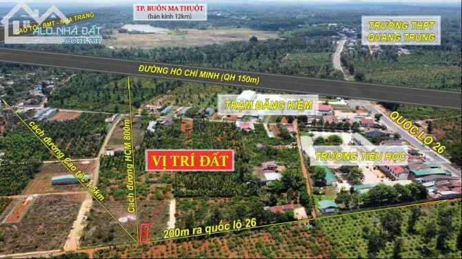 Chủ cần bán gấp lô đất ngay gần đường Hcm ql 26