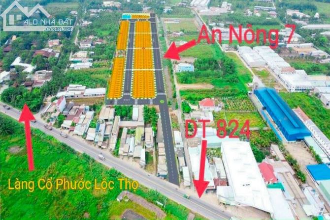 Mở bán đất nền khu dân cư An Nông 7 - King Mall quy mô 3 ha.Mặt tiền TL824( vành đai 4)