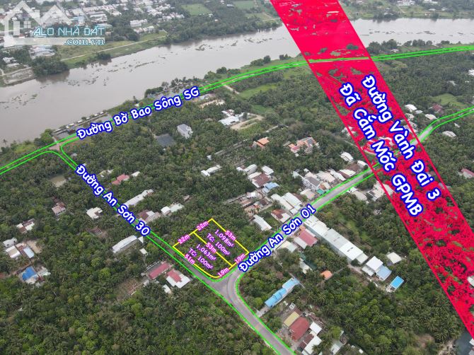 1 Cặp Đất góc 2 mặt tiền Đường Nhựa Lớn, Cách Sông SG 250m, Cách Đường VĐ3 chỉ 200m