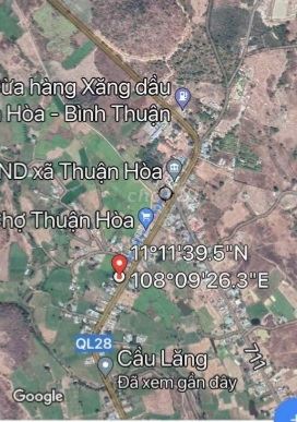 Bán lô đất MT QL 28 xã thuận hòa, h.Thuận Bắc, Bt.1424 m2 shr thổ cư chỉ 2,3 tỷ - 1