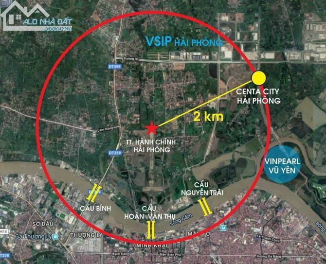 Chính chủ cần bán lô đất  Dự án Centa City Vsip An Lư Thủy Nguyên Hải Phòng - 3