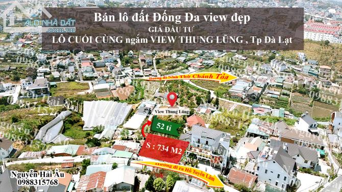 bán lô đất diện tích lớn xây biệt khách sạn đường đống đa view đẹp phường 3 đà lạt