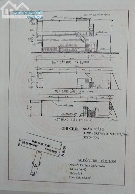 nhà bán 2 lầu mặt tiền  đường Trần Quốc Toản cách bến Ninh Kiều 50m dt 3.7x18 nở hậu - 2