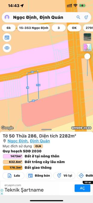 KẸT QUÁ BÁN LÔ ĐẤT THỔ CƯ 2281M2(30MX77M) CÁCH QUỐC LỘ 20 CHỈ 1.5KM RẺ BÈO CHỈ 2TY5 - 1